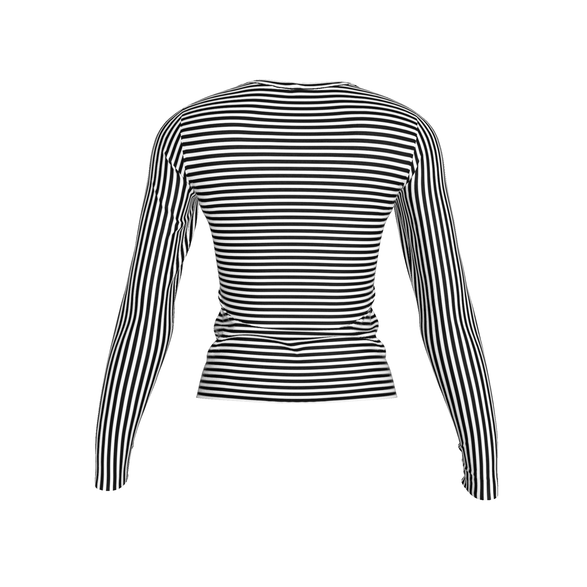 Love for LA Black and White Striped Long Sleeve Tee